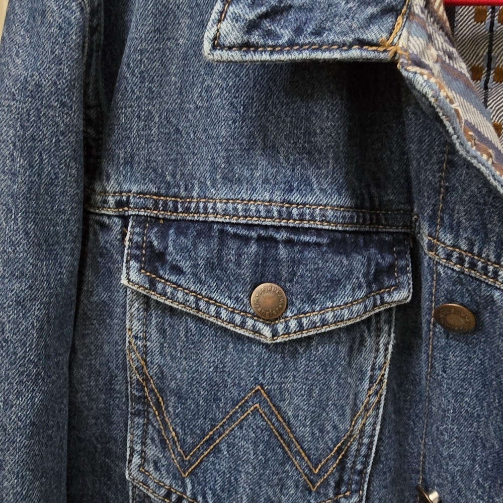 Wrangler Blue Denim Men Jacket Size M-Very Good Condition - Picture 12 of 17
